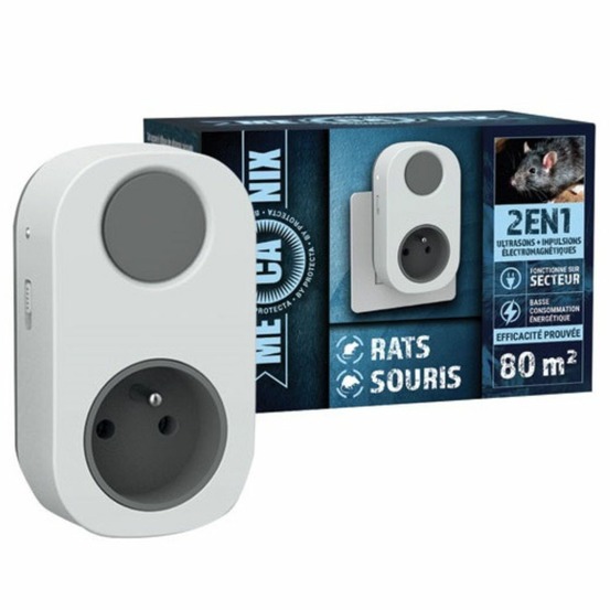 Ultrason + em anti-rats et souris – 80 m² – 240 v secteur