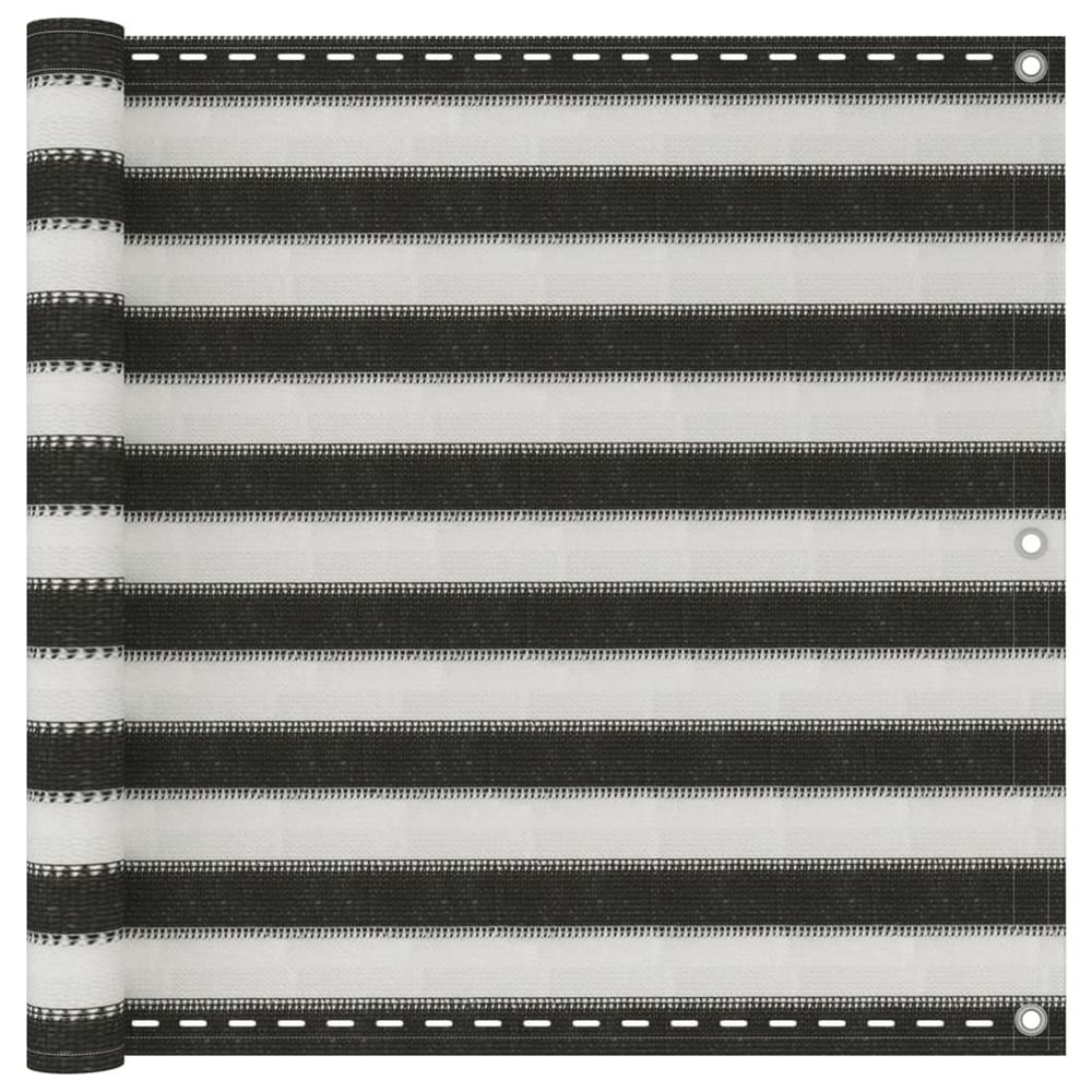 Écran de balcon pehd 90x300 cm anthracite et blanc