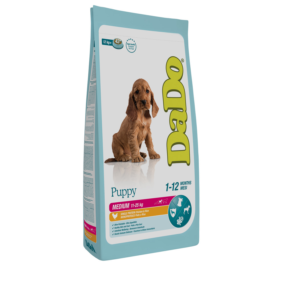 Puppy medium breed chicken & rice 12 kg