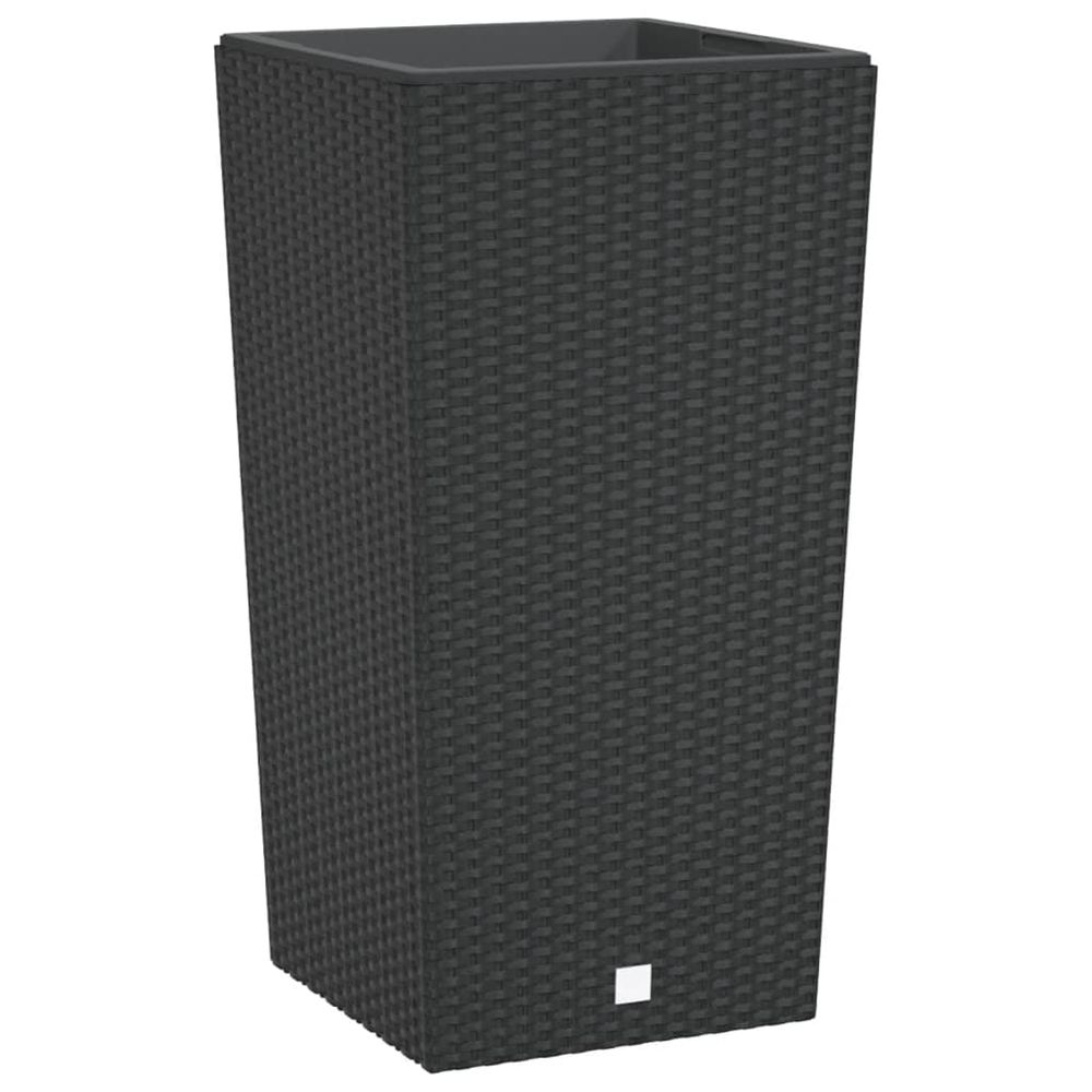 Jardinière d'extérieur et intérieur amovible anthracite 21 /49 l rotin pp