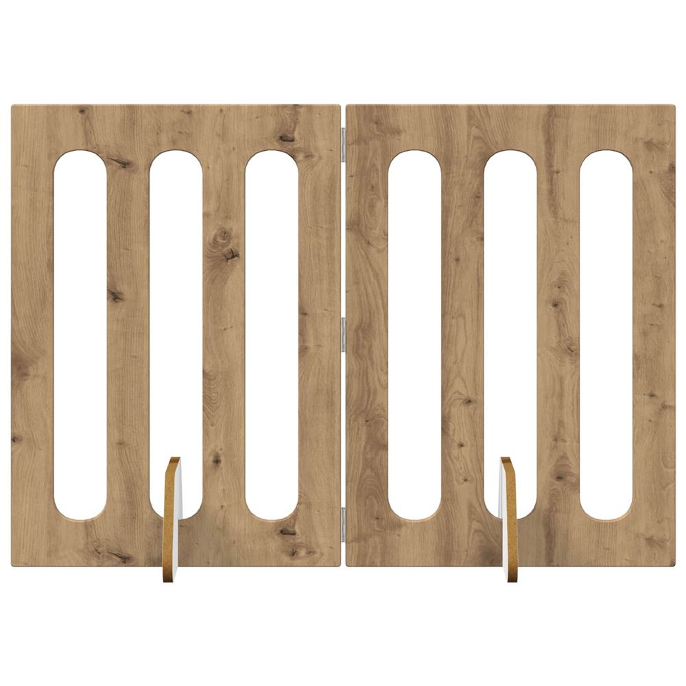 Clôture pliable pour animaux 2 pc chêne artisanal