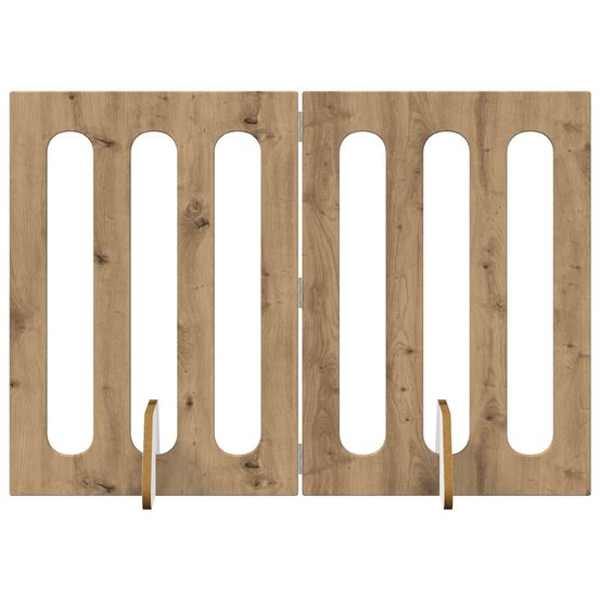 Clôture pliable pour animaux 2 pc chêne artisanal