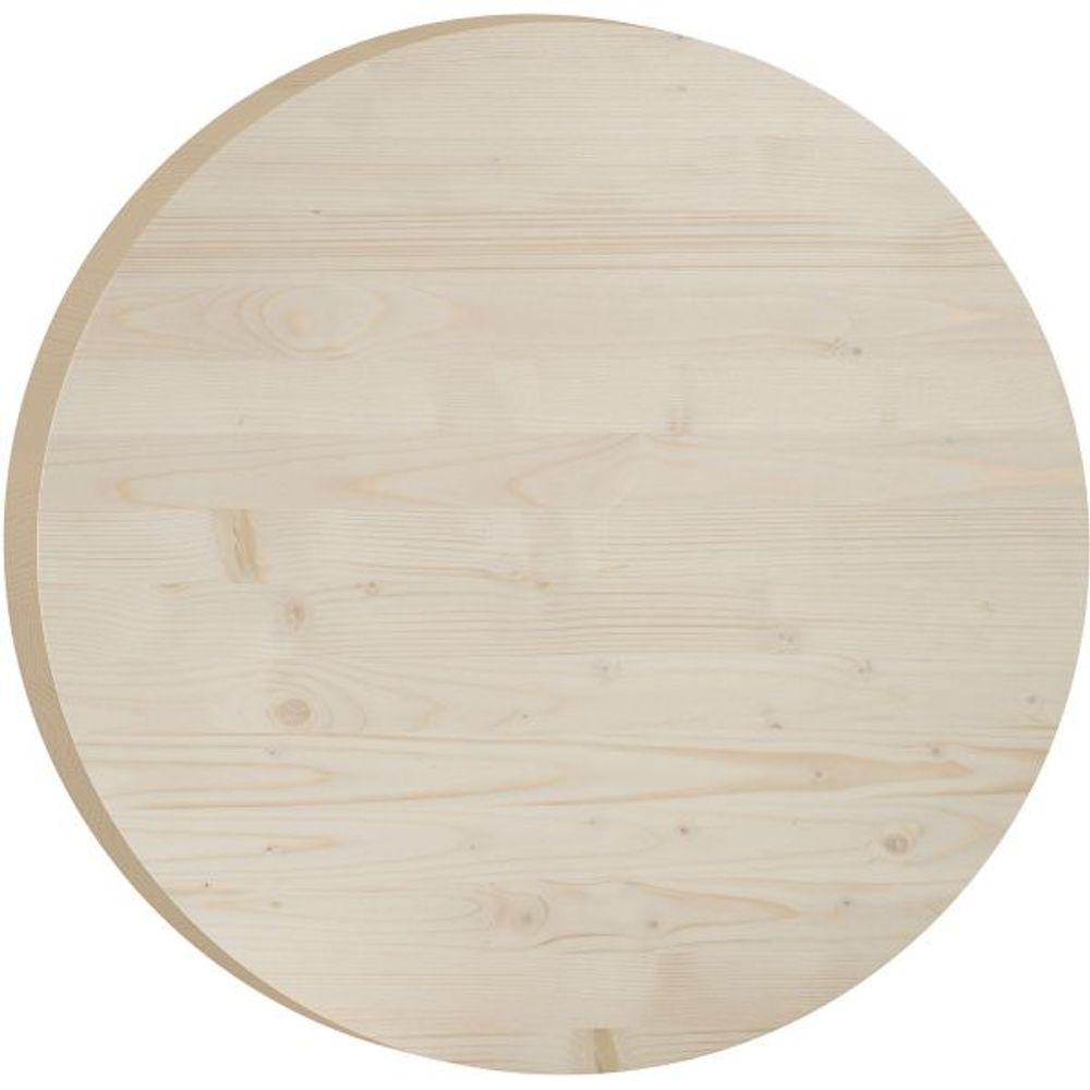 Plateau rond en pin 75 cm épaisseur 3 cm