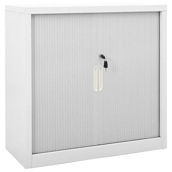 Armoire à portes coulissantes gris 90x40x90 cm acier