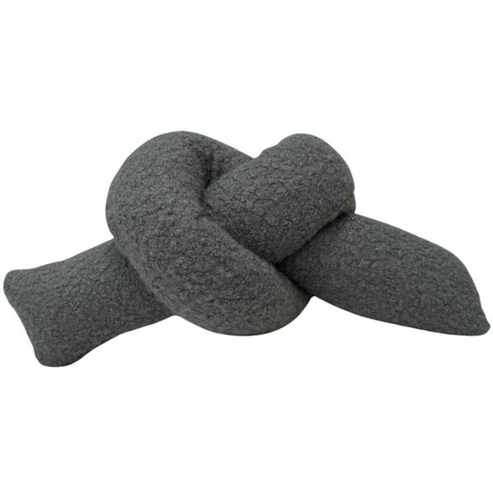 Coussin nœud en polyester ask dugum gris