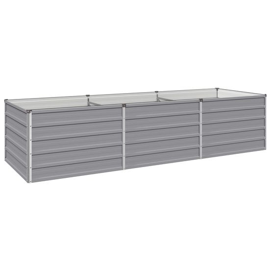 Jardin surélevé gris 240 x 80 x 55 cm acier laminé à froid
