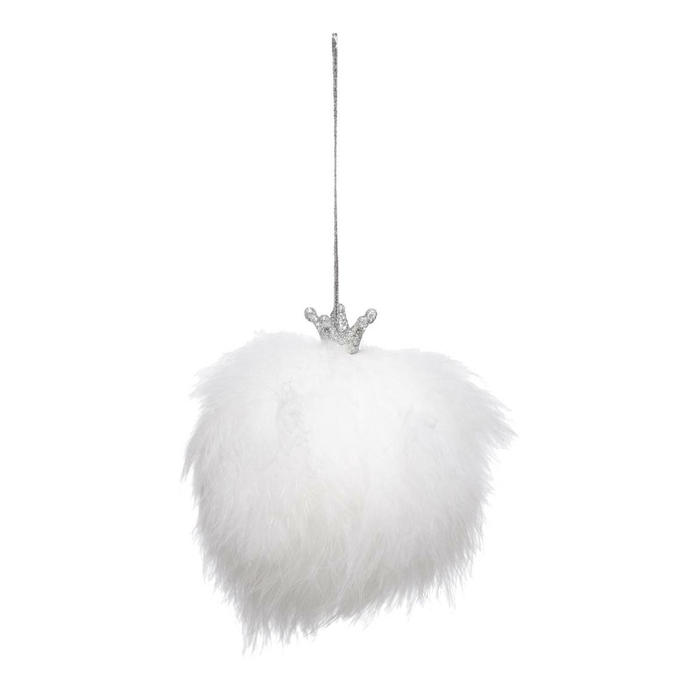 Sujet de noël boule textile couronne 8 cm