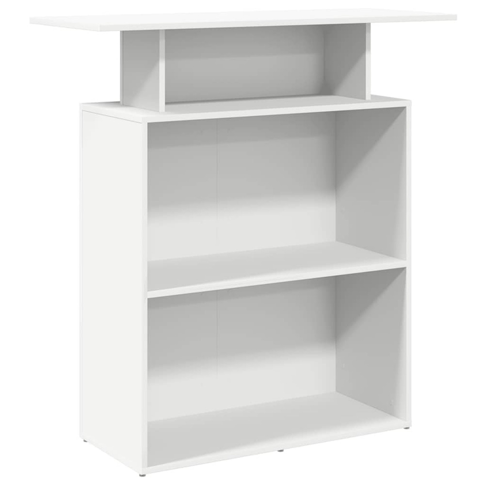 Bureau de réception blanc 100x40x104 cm bois d'ingénierie