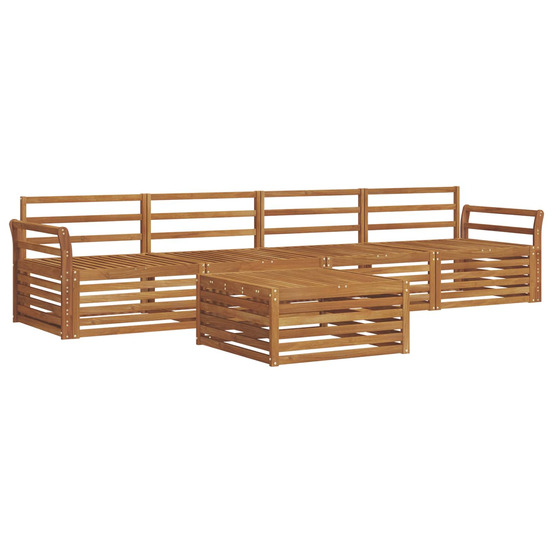 Ensemble de canapés d'extérieur 5 pcs naturel