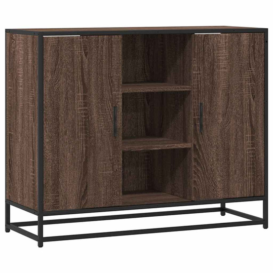 Buffet chêne marron 92x35x76 cm bois d'ingénierie