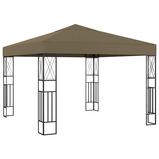 Tonnelle 3x3 m taupe tissu