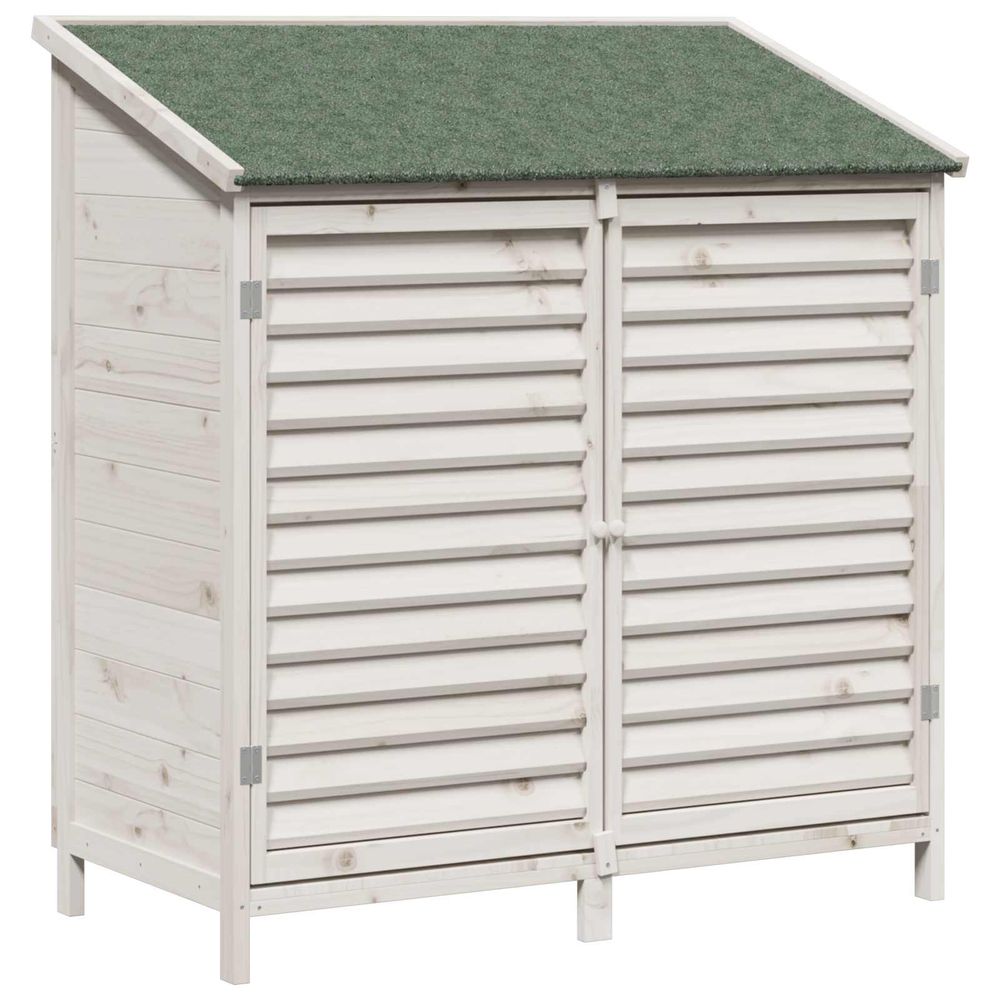 Abri de jardin blanc 106 x 56 x 113,5 cm bois de sapin massif