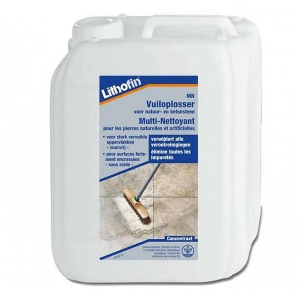 Lithofin mn multi-nettoyant 5 l - nettoyant pierre naturelle fin de chantier et sol encrassé