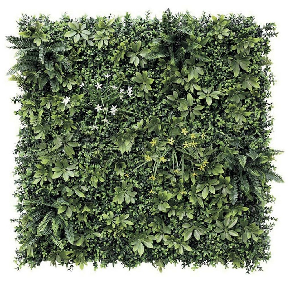 Panneau décoratif hellene feuillage synthétique - vert - 1x1m