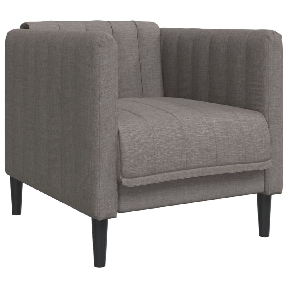 Fauteuil taupe tissu