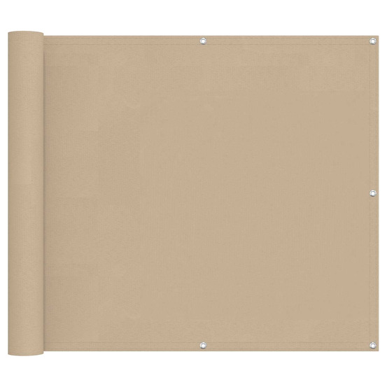 Écran de balcon beige 100 x 500 cm tissu oxford