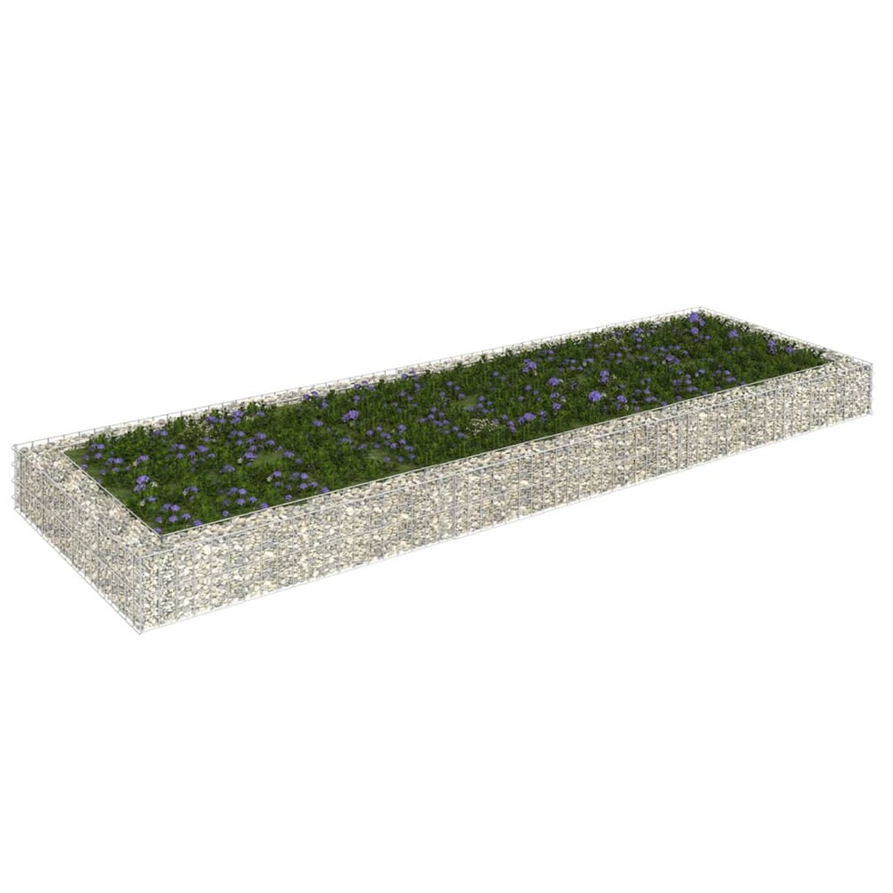 Lit surélevé à gabion acier galvanisé 300x100x20 cm