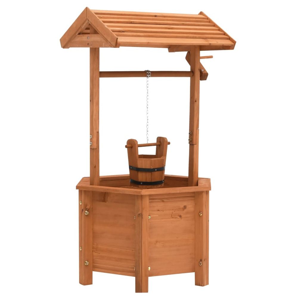 Jardinière d'extérieur à puits à souhait de jardin 40x40x84cm bois de sapin