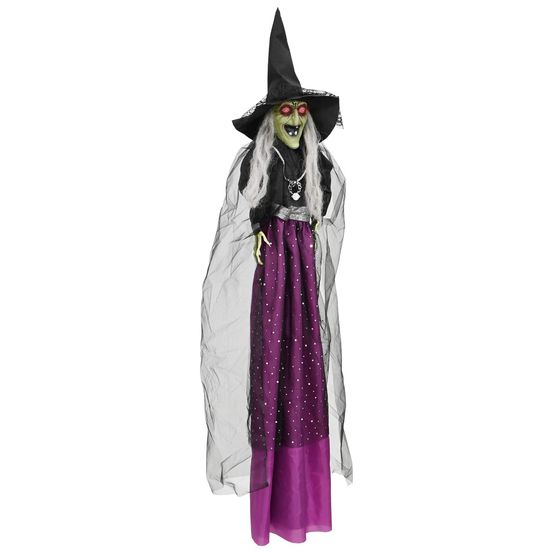 Sorcière suspendue d'halloween spooka pourpre 30 x 133 cm