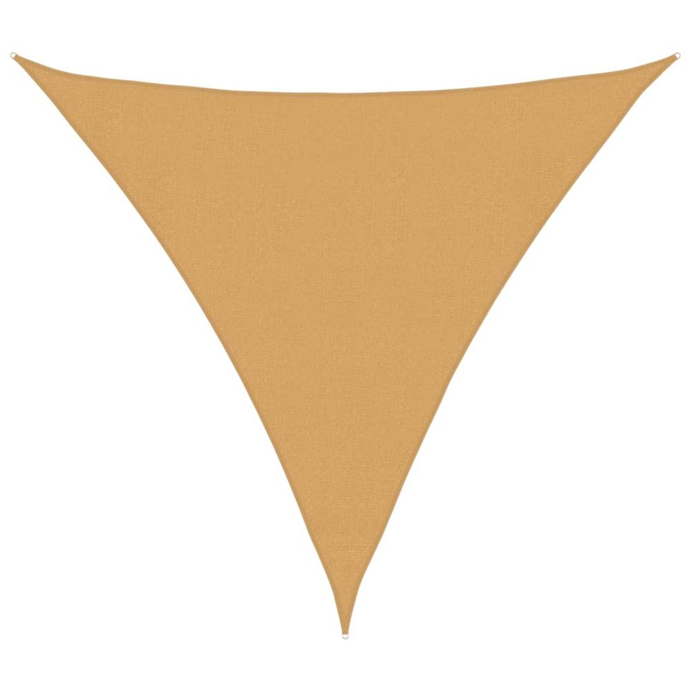 Voile d'ombrage 160 g/m² triangulaire sable 3,6x3,6x3,6 m pehd