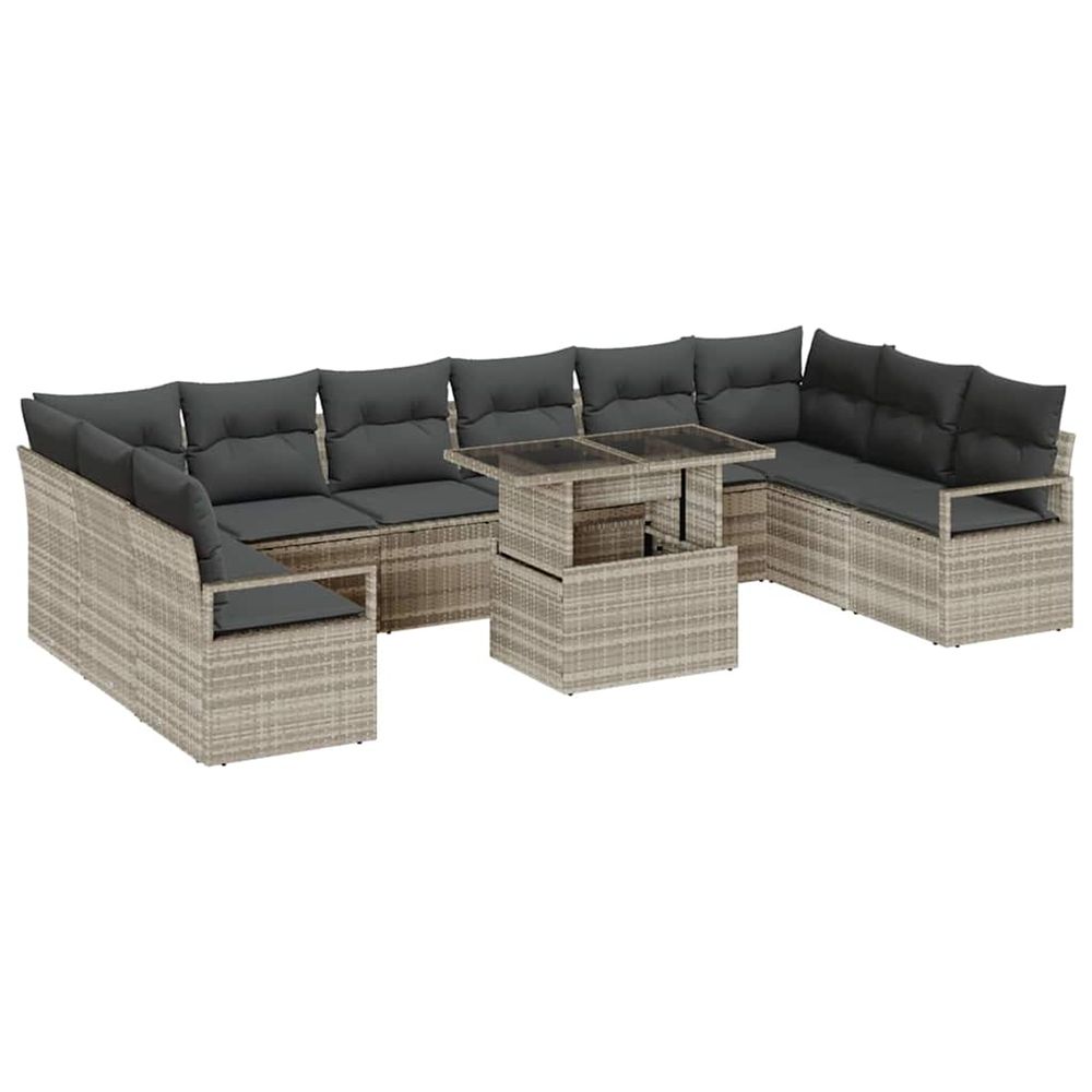 Ensemble de canapé de jardin 11 pc 10-nombre de places