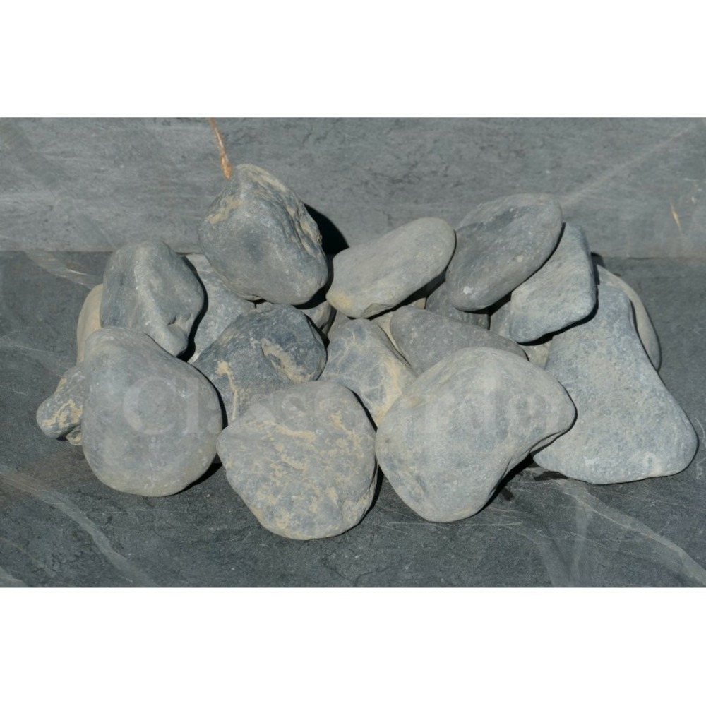 Gros galet noir mat 100-200 - pack 15 galet