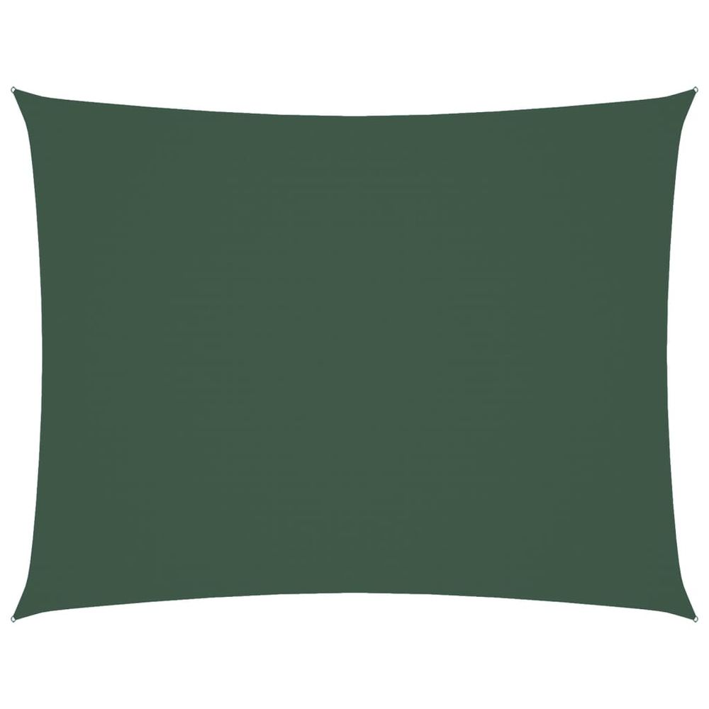 Voile de parasol tissu oxford rectangulaire 6x8 m vert foncé