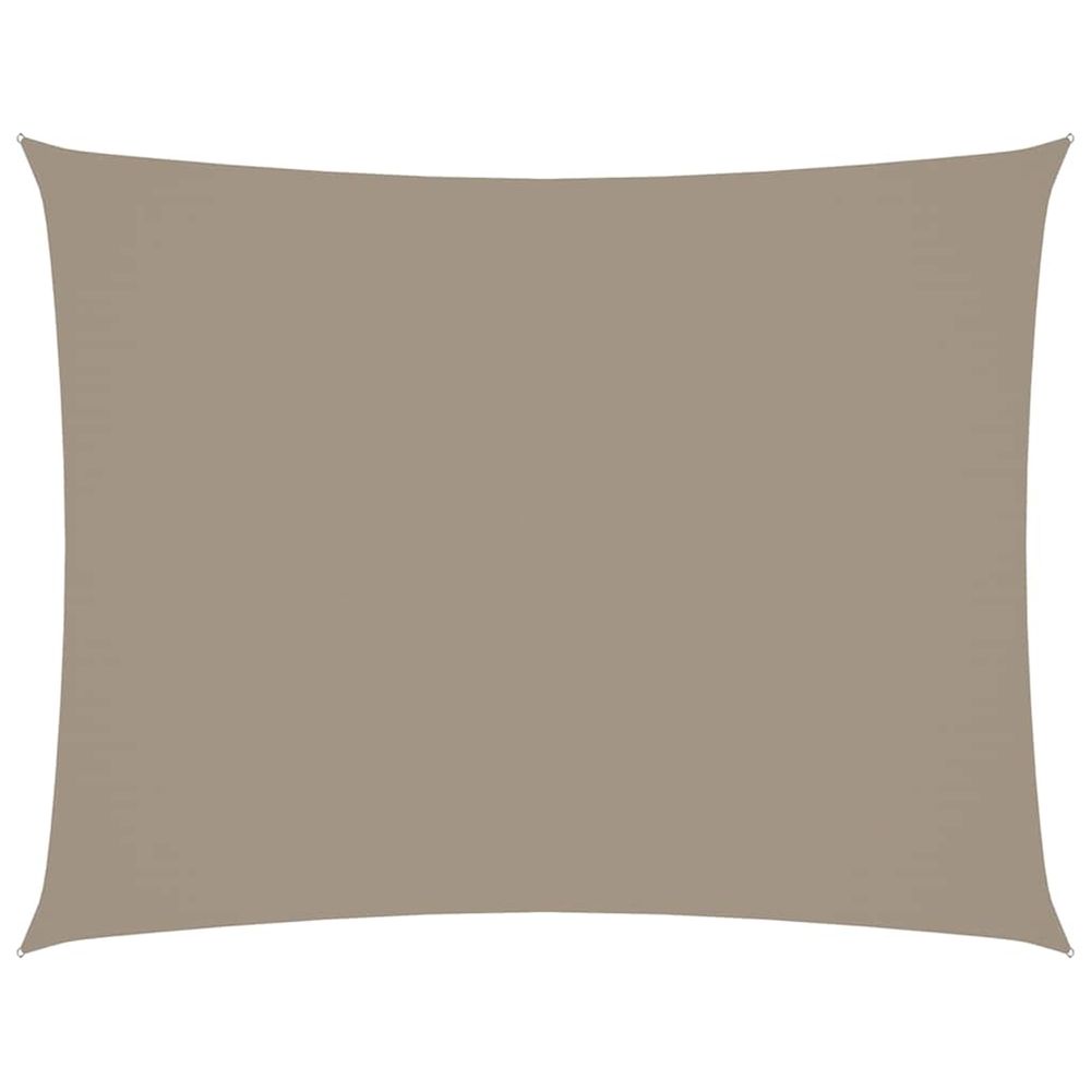Voile de parasol tissu oxford rectangulaire 3,5x4,5 m taupe