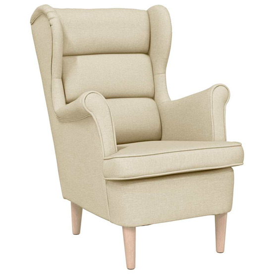 Fauteuil crème 74x84x100 cm tissu