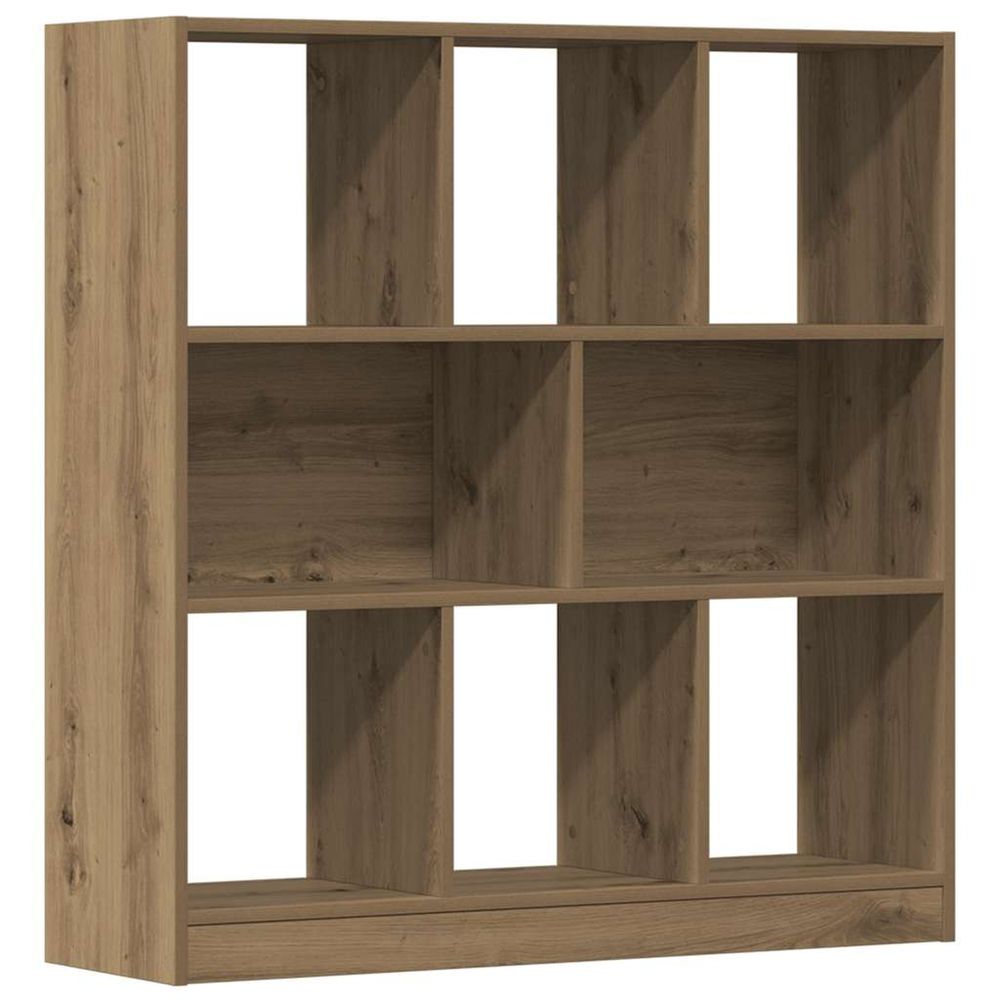 Bibliothèque chêne artisanal 97,5x29,5x100 cm bois d'ingénierie