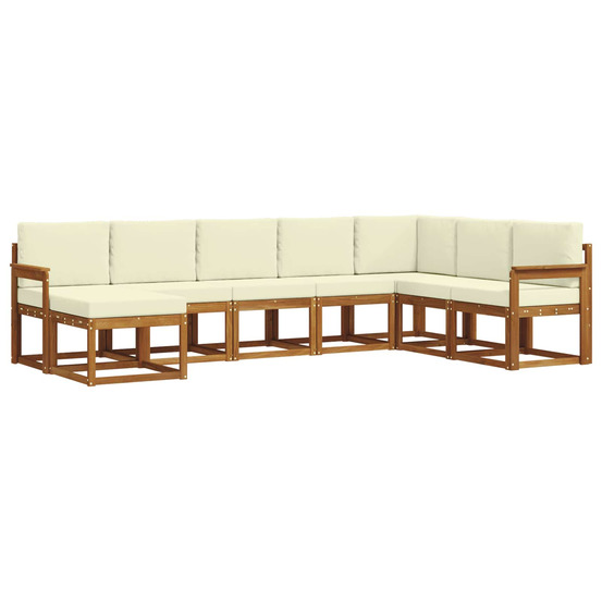 Ensemble de canapés d'extérieur 8 pcs naturel et crème