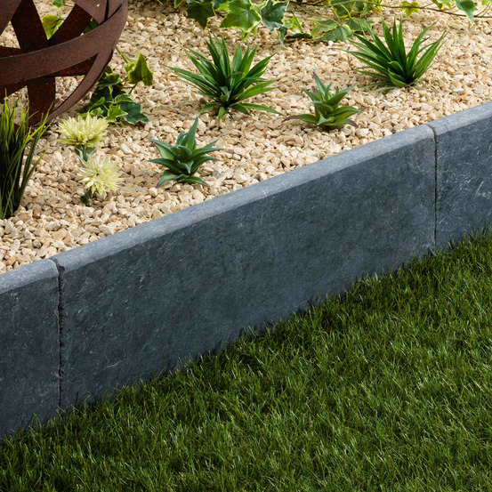 Bordure de jardin pierre bleue du vietnam 60x30x3 cm (à l'unité) - ro'ma nature