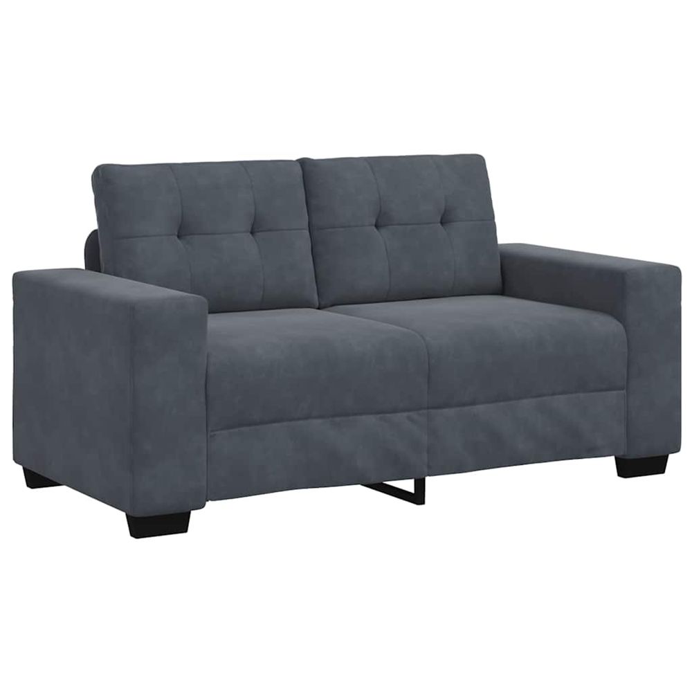 Canapé causeuse gris foncé 160x77x82 cm velours
