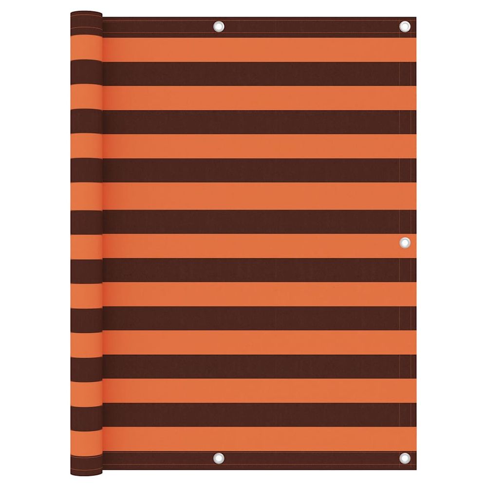 Écran de balcon orange et marron 120x300 cm tissu oxford