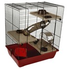 Cage pour hamsters enzo 3 41,5x28,5x48,5 cm bordeaux