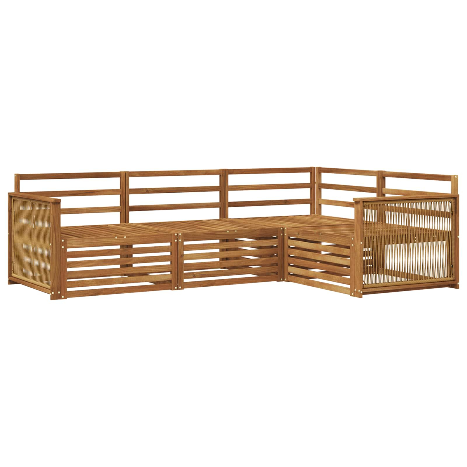 Ensemble de canapés d'extérieur 4 pcs naturel