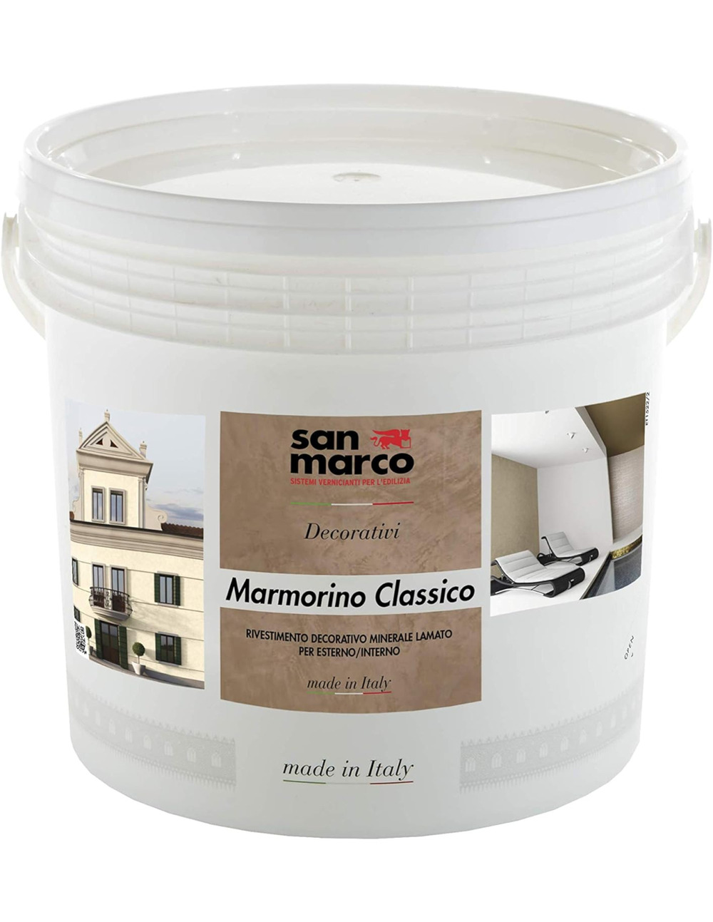 Revêtement minéral san marco marmorino classico blanc 5kg - san marco