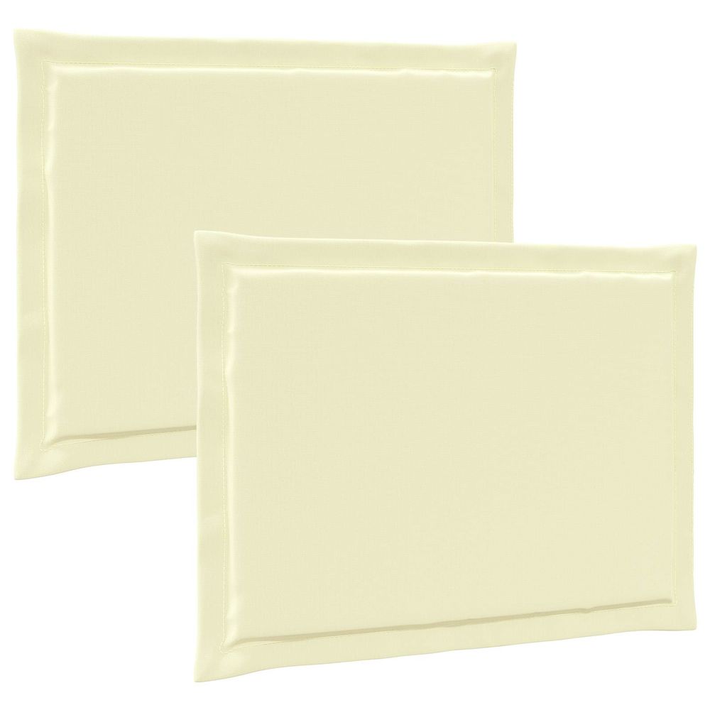 Coussins de siège 2 pc polyester crème 47 x 36 x 2 cm