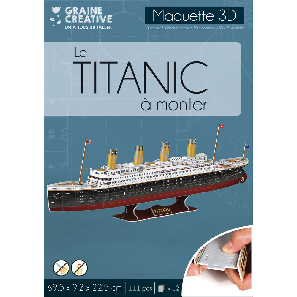 Maquette 3d en carton mousse - titanic
