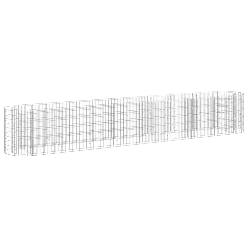 Lit surélevé à gabion fer galvanisé 330x50x50 cm
