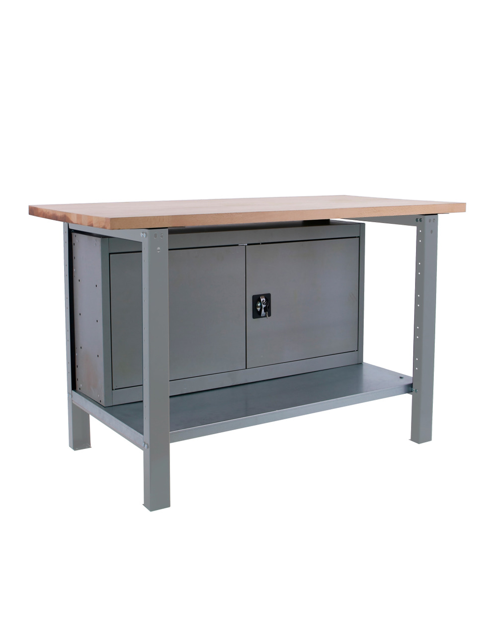 Etabli simonwork bt6 pro laminate cabinet 1500 gris/hêtre gris/hêtre 865x1500x750 - simonrack