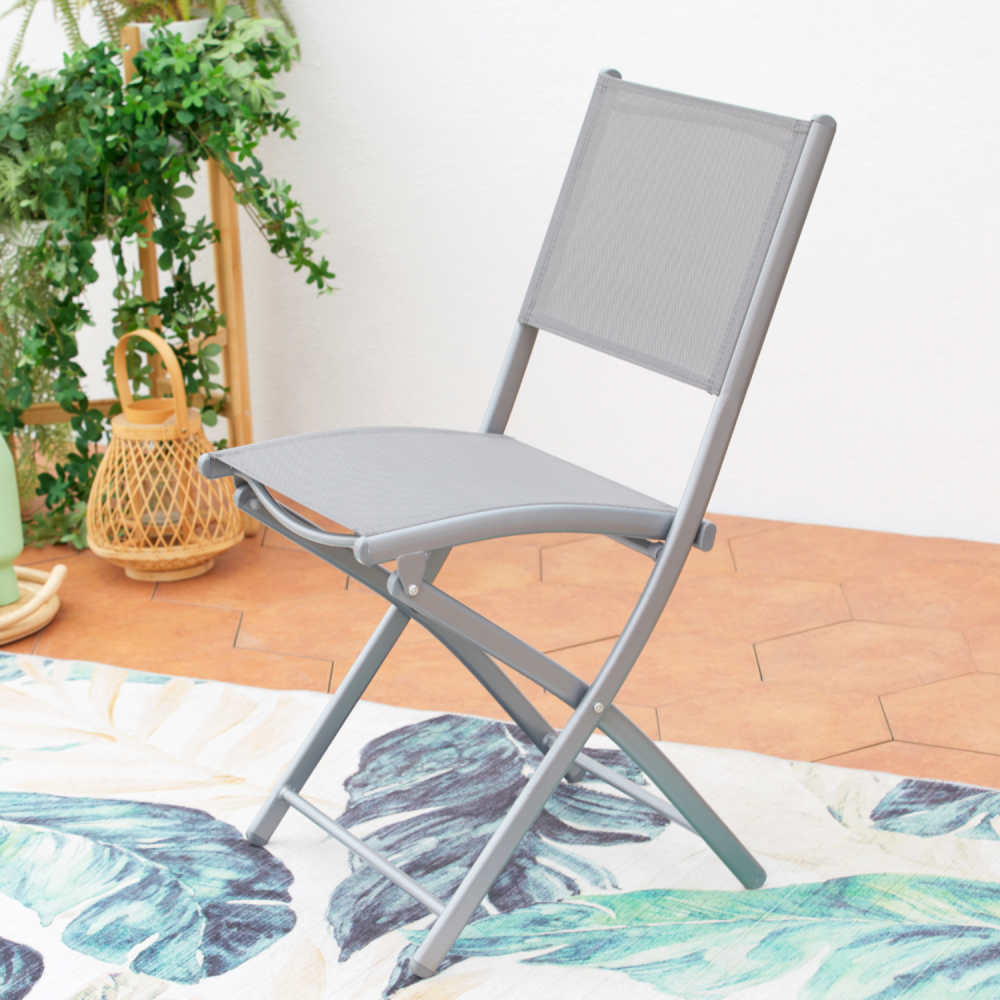 Lot de 4 chaises en acier molvina