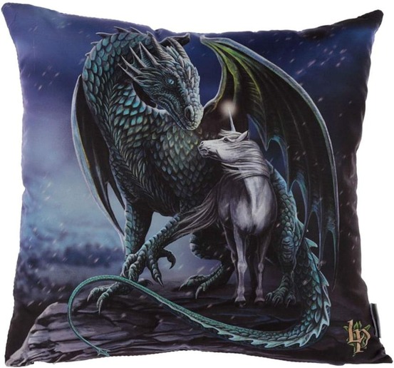 Coussin licorne et dragon magique