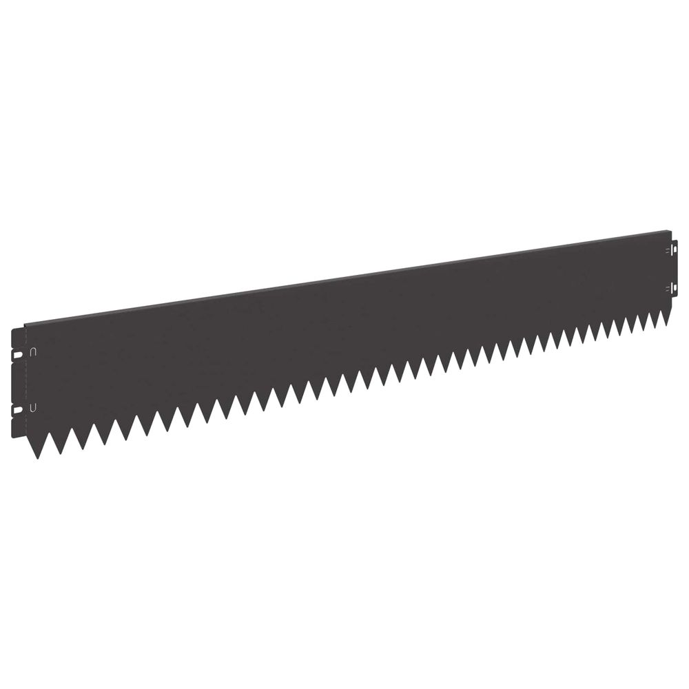 Bordure de pelouse avec bord supérieur recourbé 10 pc 103x15cm