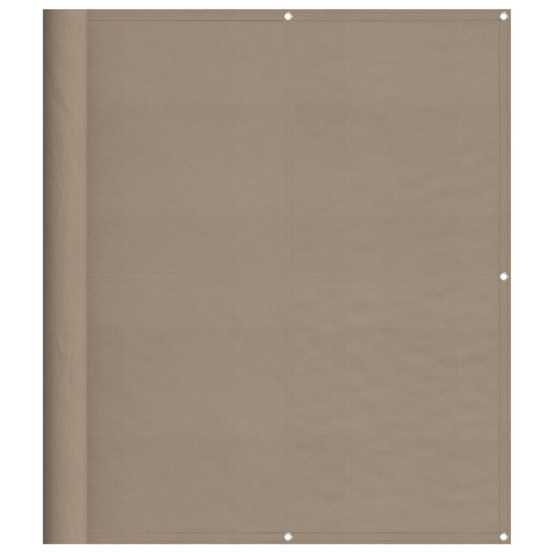 Écran de balcon taupe 120x1000 cm 100% polyester oxford