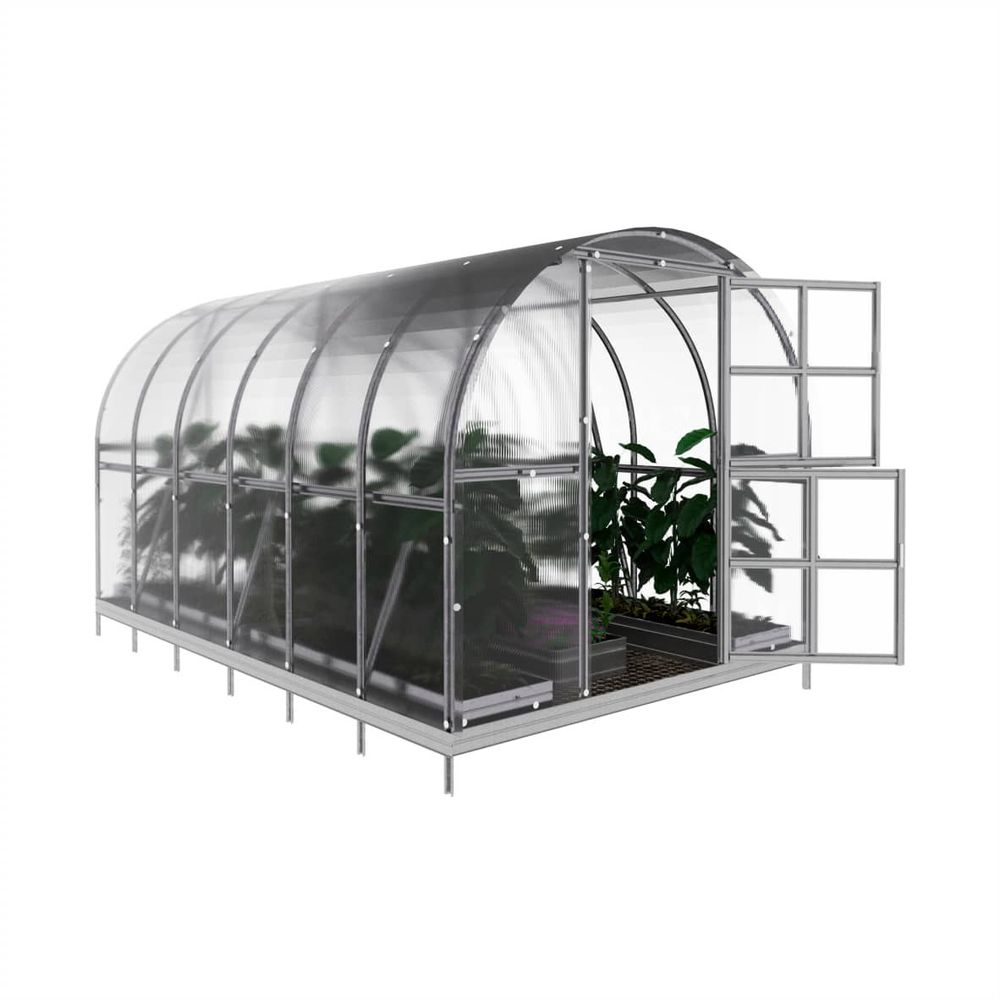 Serre en polycarbonate arch extra 12m² (3x4m), 4mm, pack 7 accessoires