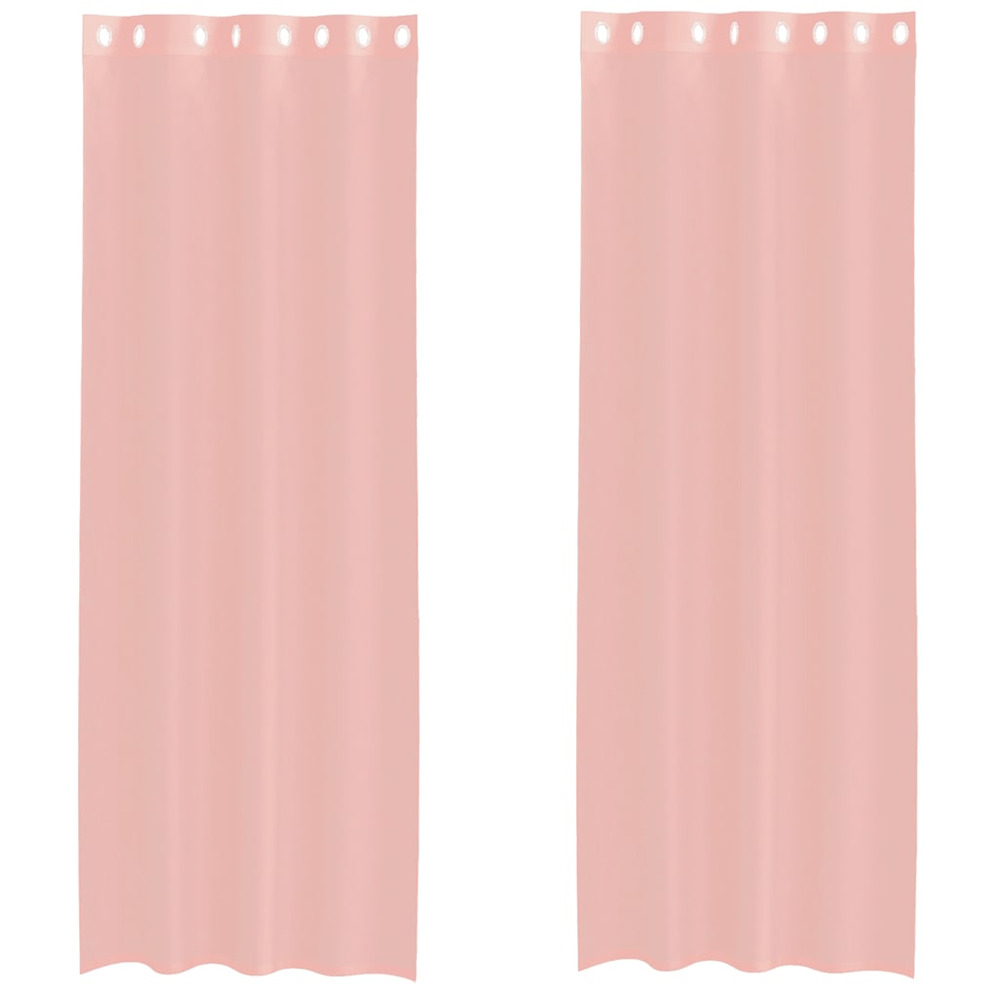 Rideaux en voile avec œillets 2 pcs rose 140 x 300 cm