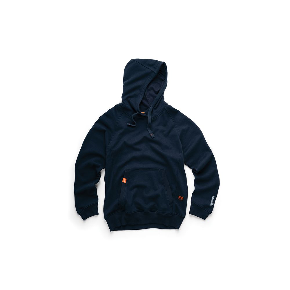 1 sweatshirt à capuche eco worker bleu marine - taille xs - scruffs