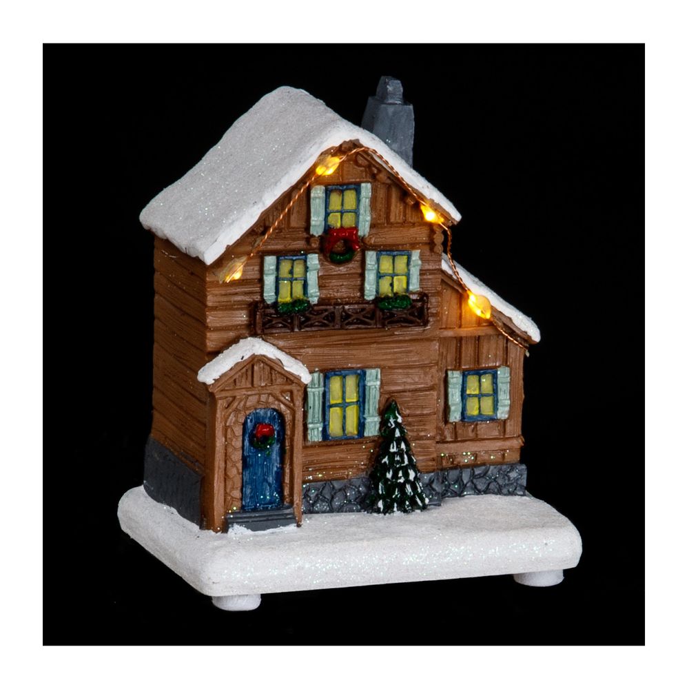 Village de noël lumineux chalet à la montagne