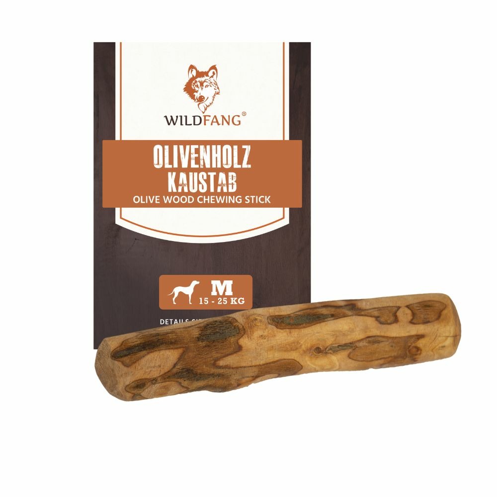 Wildfang os à mâcher en bois d'olivier lot de 3 100% naturel
